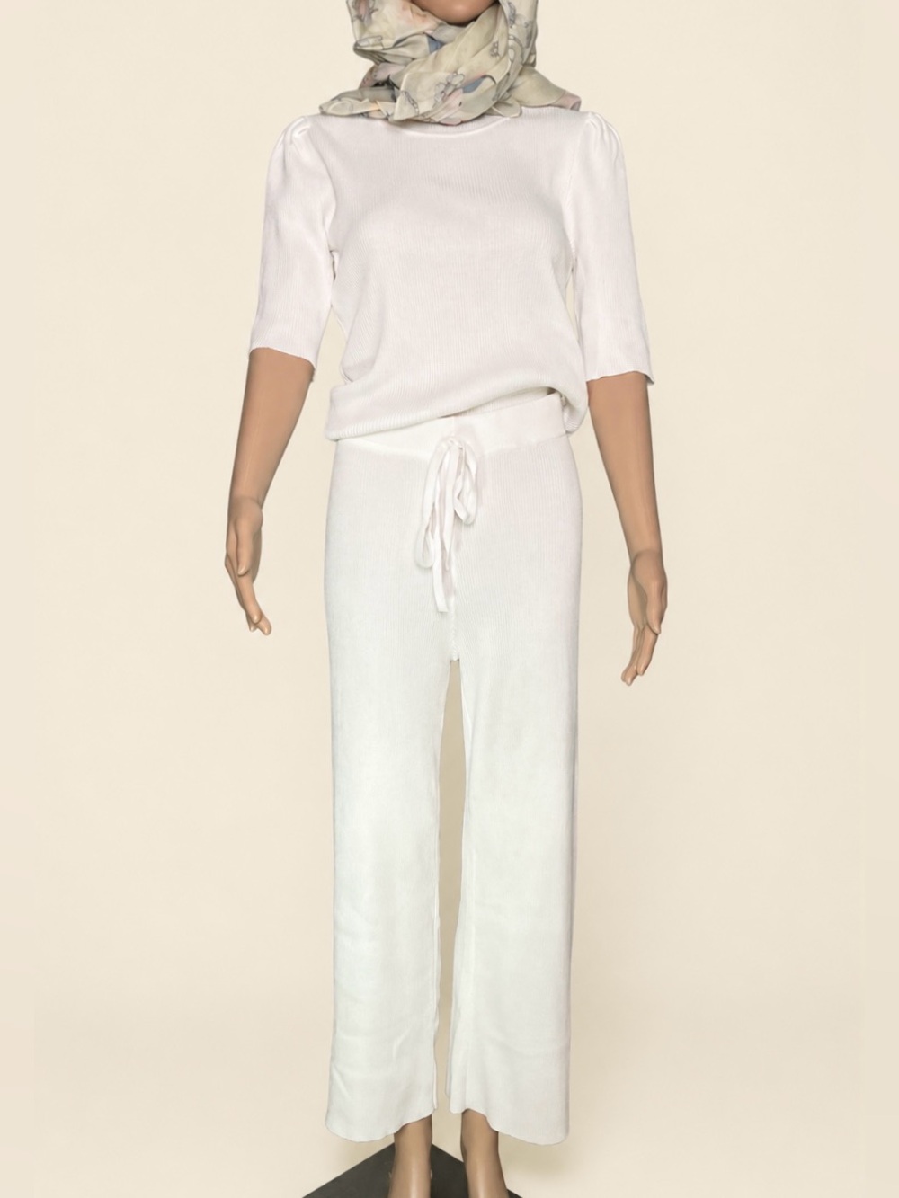 🤍✨ Nanette Nanette Lepore White Ribbed Knit Co-ord Set | Med | Never Worn ✨🤍